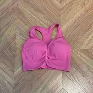 NVGTN Pink Ribbed Sports Bra